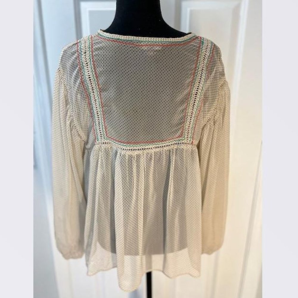Ranna Gill Westown Embroidered Peasant Top from Anthropologie - Size Small -EUC - Picture 8 of 9